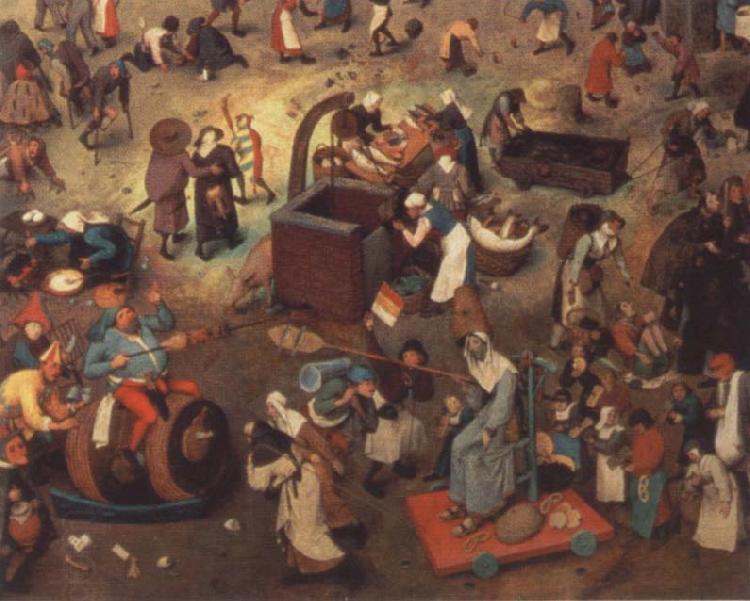 BRUEGEL, Pieter the Elder Battle between carnival and fast China oil painting art